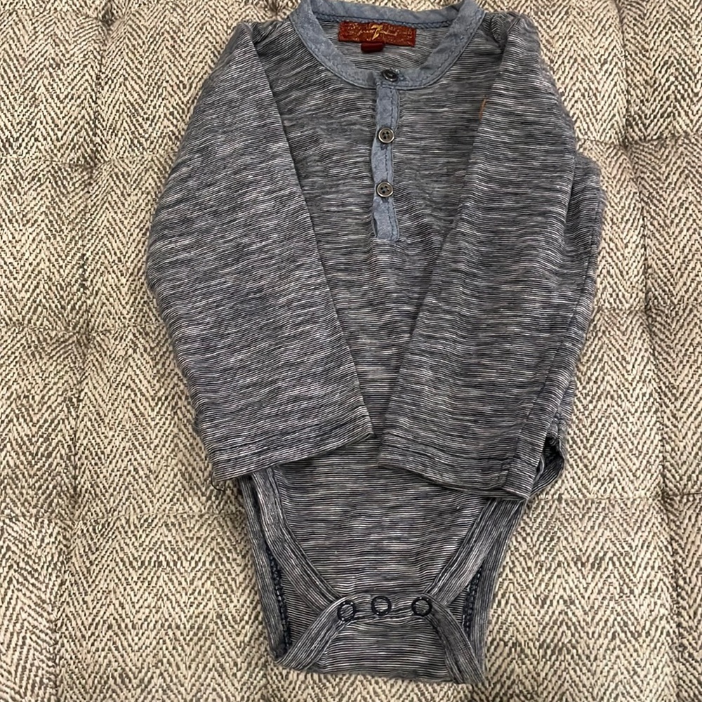 7 for all mankind onesie size 6-9 months